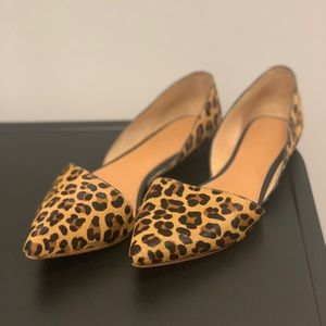 JCrew Leopard Pointed D’Orsay Flats
